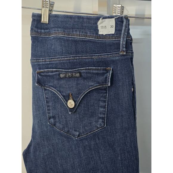 Womens Hudson Jeans size 30 Collin skinny mid rise dark blue stretch Flap Pocket - Picture 8 of 9